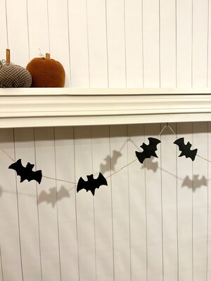 6 Foot Halloween Bat Garland - image5